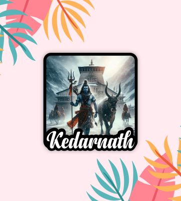 Kedarnath Temple Fridge Magnet  Gift for Travel Lover  Indian Souvenir Fridge Magnet  Home Office & Temple Decoration Stikcer  Religious Gift (Kedarnath)